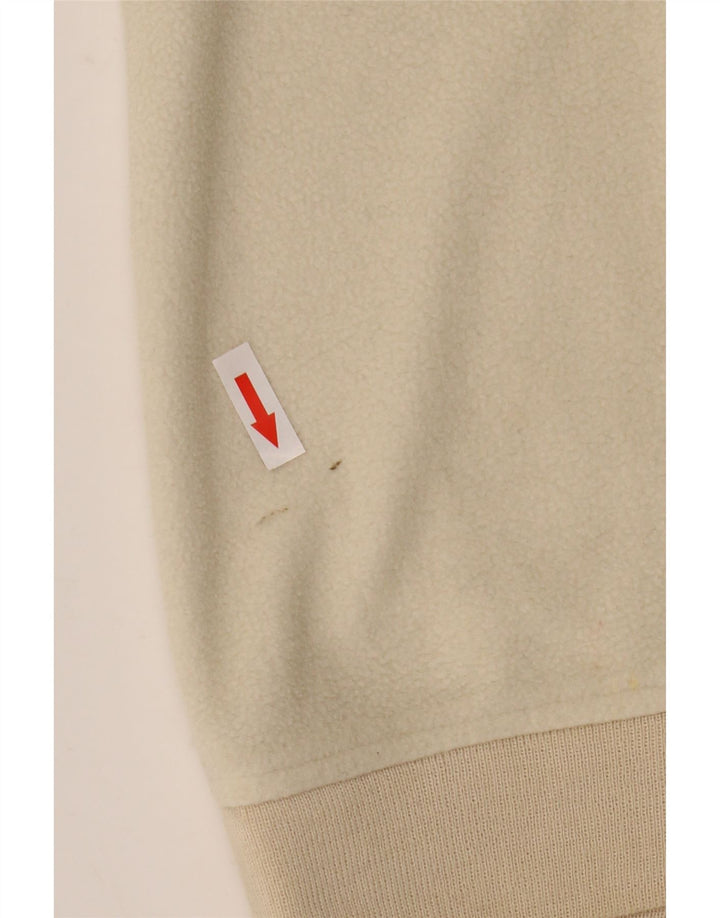 Maglione in pile da uomo Silvy Polartec con zip e collo in poliestere Fair Isle beige medio