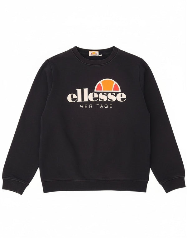 Felpa grafica per ragazzi Ellesse, 11-12 anni, in cotone blu navy