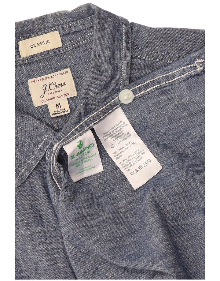 J. CREW Camicia di jeans classica da uomo in cotone blu medio