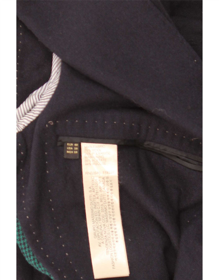Giacca blazer da uomo a 2 bottoni Massimo Dutti EU 48 media lana blu navy