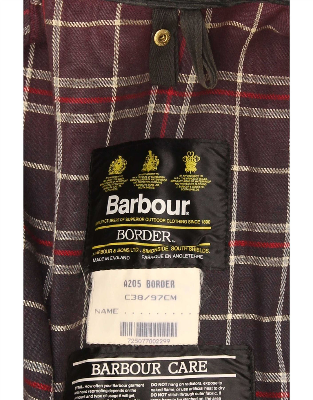 Giacca da uomo in cotone cerato Barbour EU 38 medio nero
