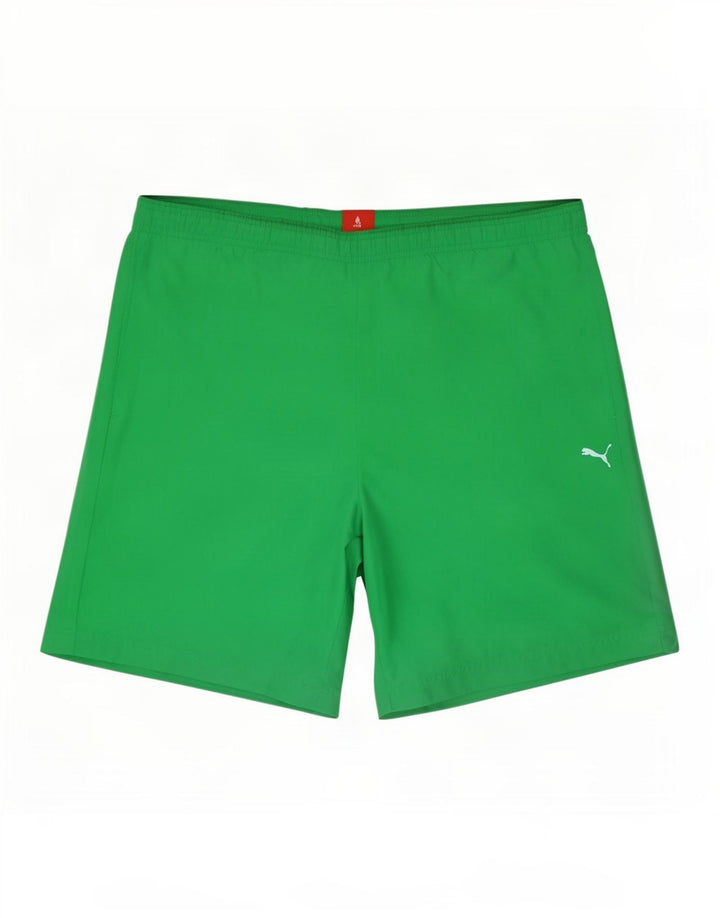 Pantaloncini sportivi grafici da uomo Puma XL verde poliestere
