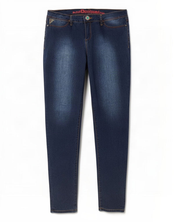 Jeans Jeggings da donna Desigual W34 L32 cotone blu navy