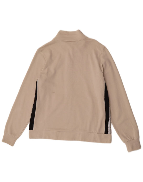 Champion Womens Tracksuit Top Jacket UK 14 Large Off White Colourblock