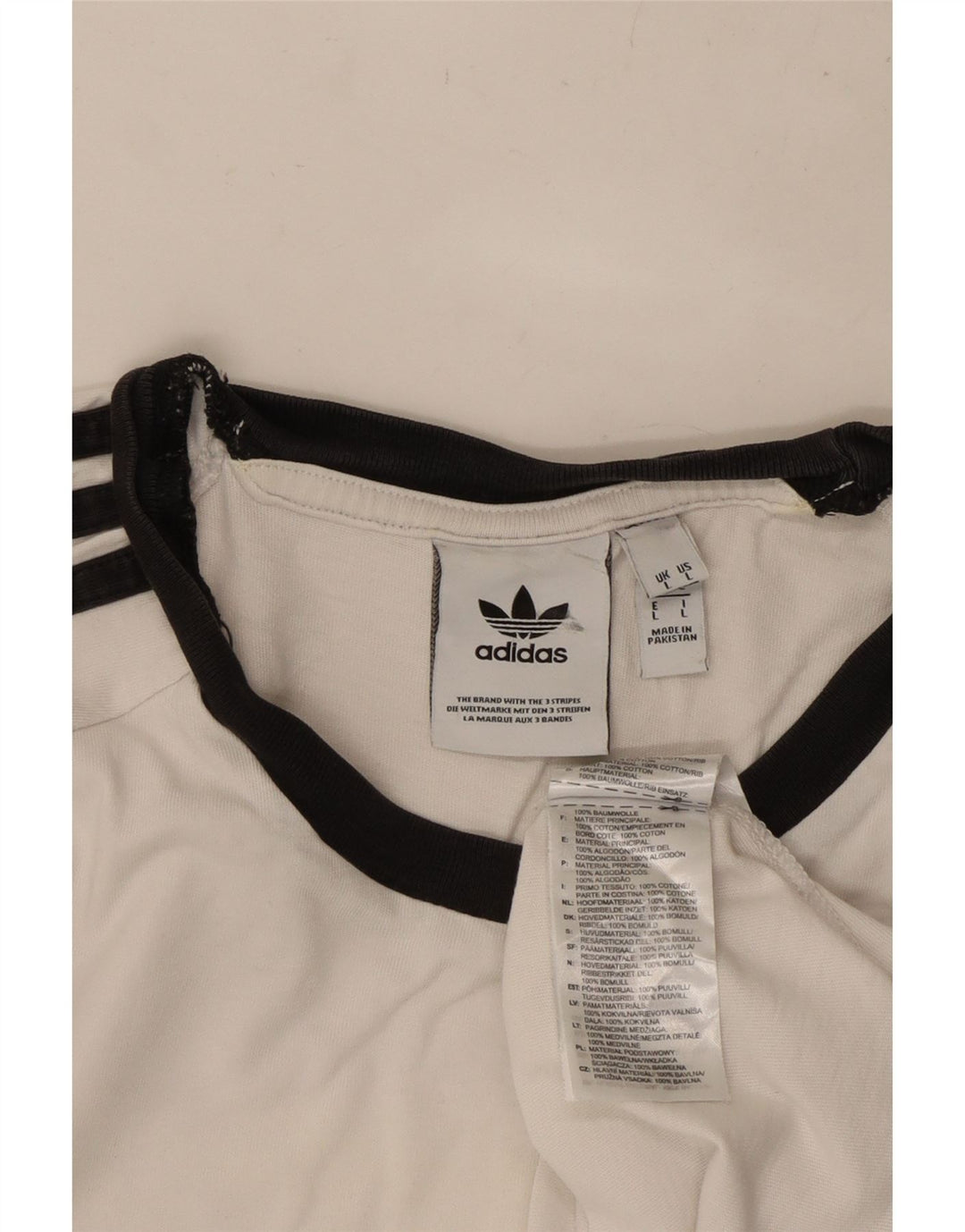 T-shirt da uomo ADIDAS Top grande in cotone bianco