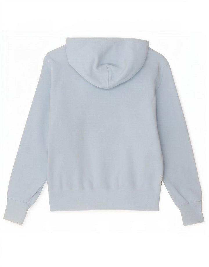 Maglione con cappuccio grafico da uomo Champion in cotone blu medio