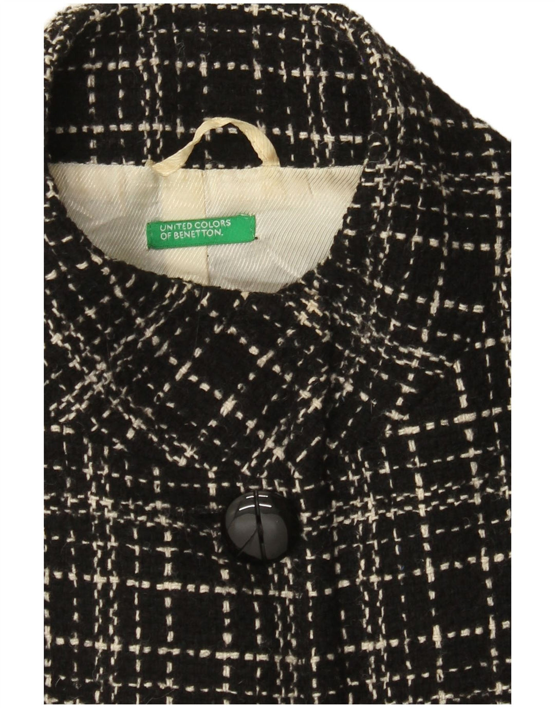 Cappotto da donna Benetton UK 8 Small Black Check
