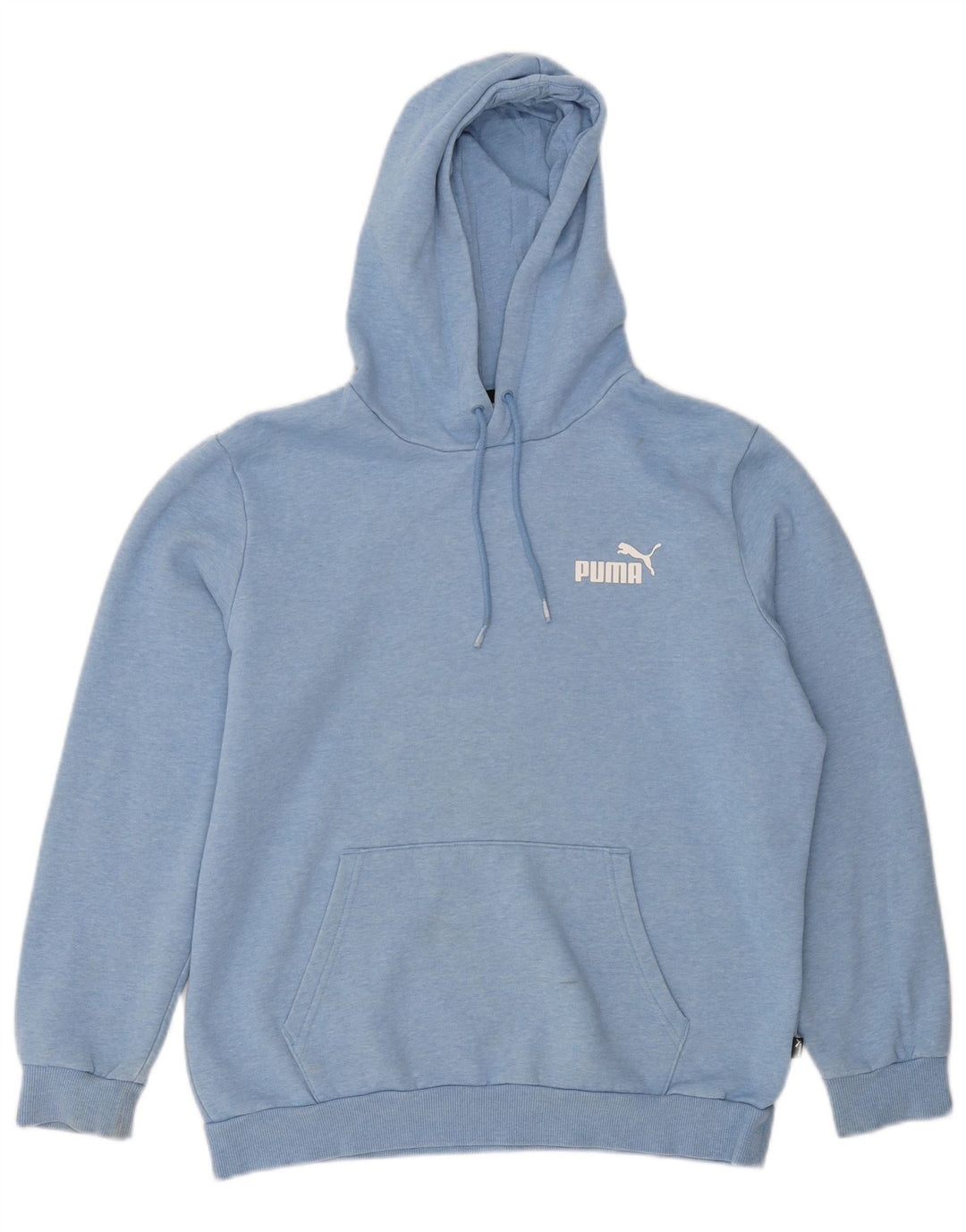 Felpa con cappuccio da uomo Puma in cotone chiazzato blu medio