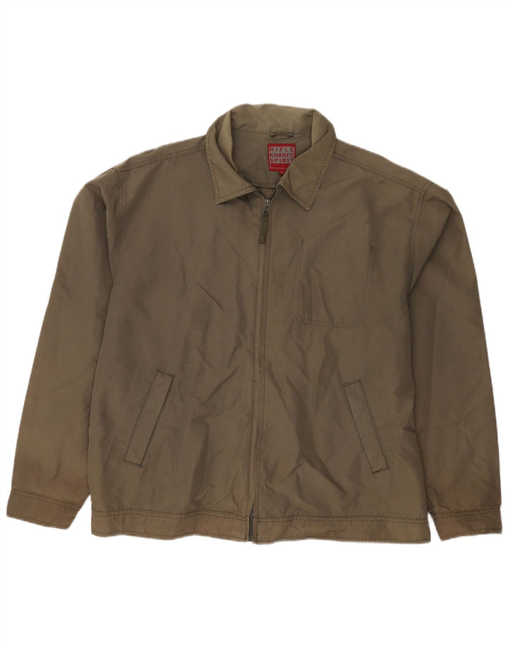 Giubbotto bomber da uomo color kaki Rifle UK 42 XL poliammide kaki