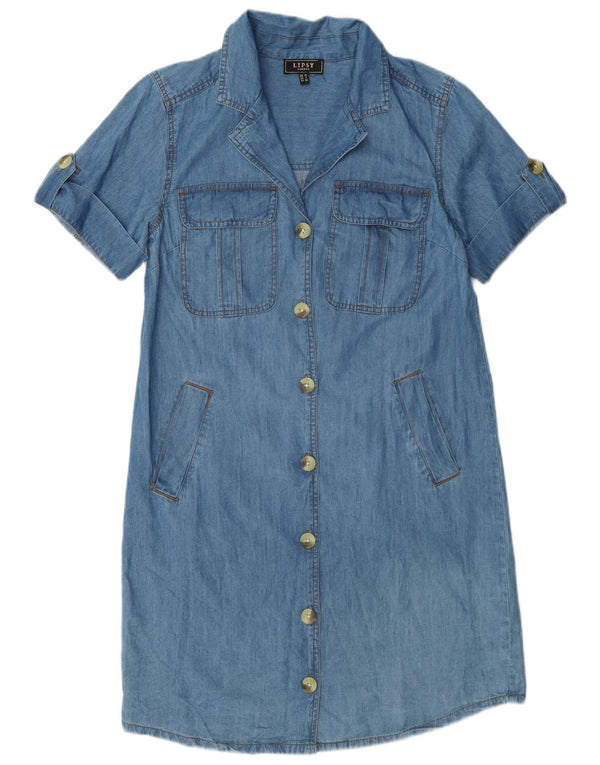 Abito in denim da donna Lipsy UK 10 piccolo cotone blu