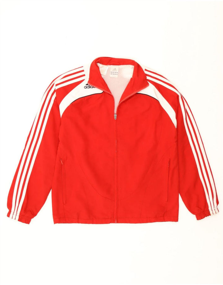 Giacca da tuta da ragazzo Adidas 13-14 anni in poliestere color block rosso