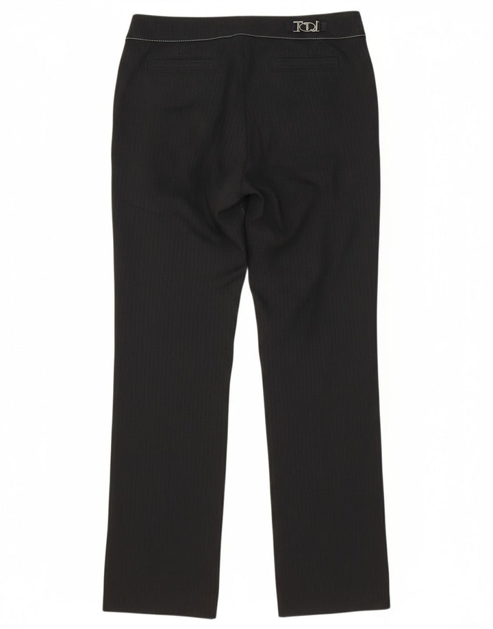 TRUSSARDI Womens Straight Casual Trousers IT 44 Medium W34 L31 Black