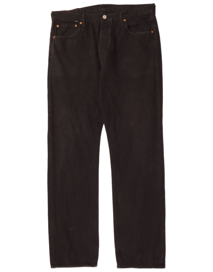 Levi's Uomo 501 Jeans dritti W32 L34 Cotone Nero