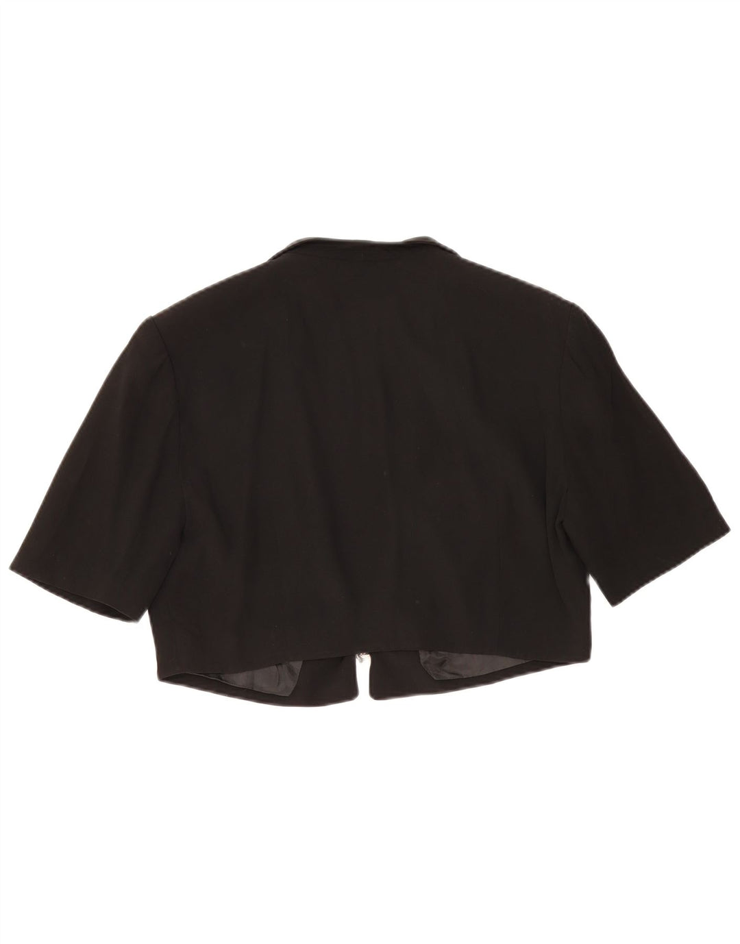 Giacca Bolero vintage da donna a maniche corte UK 14 media nera