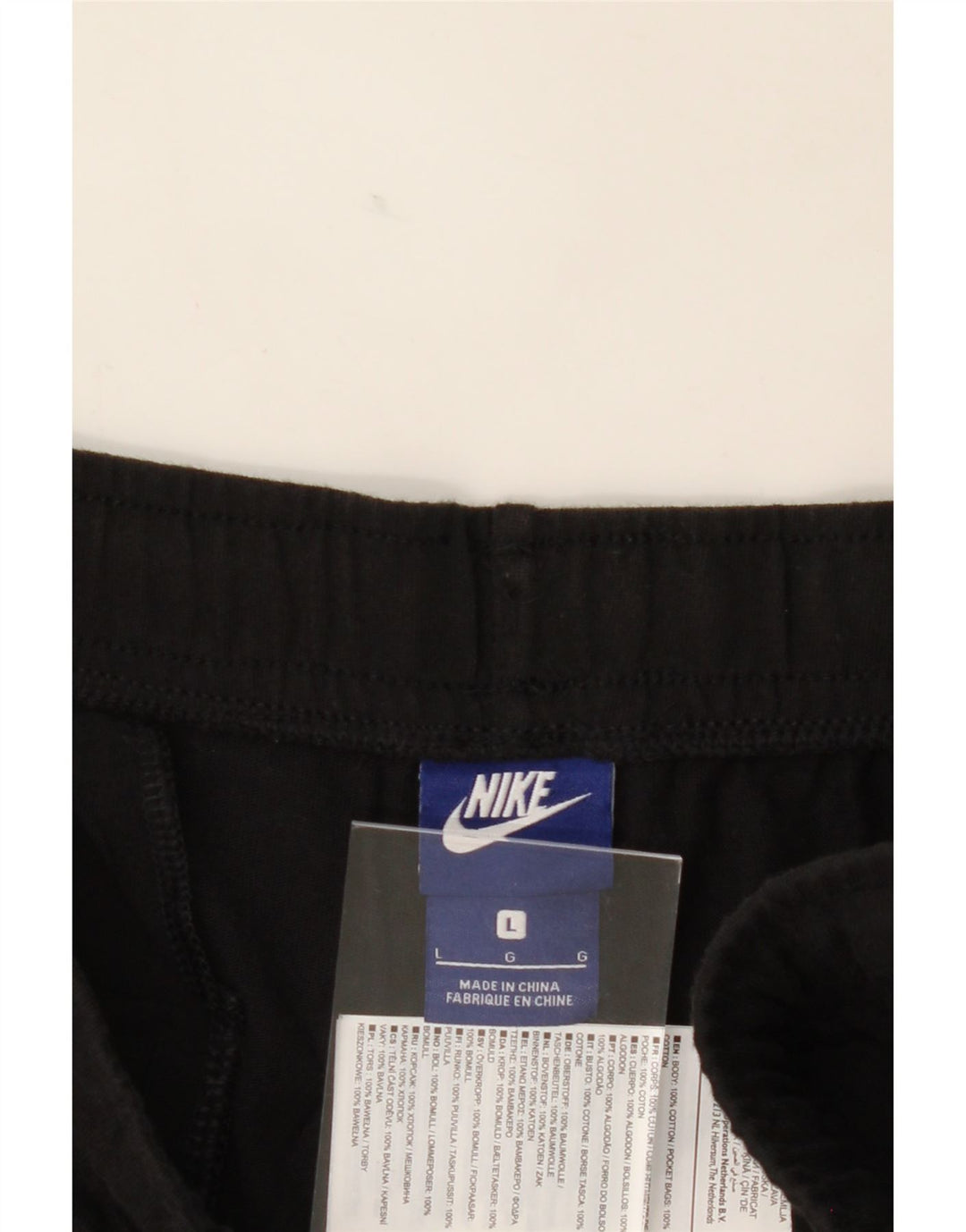 NIKE Mens Sport Shorts Large  Black Cotton Vintage Nike and Second-Hand Nike from Messina Hembry 