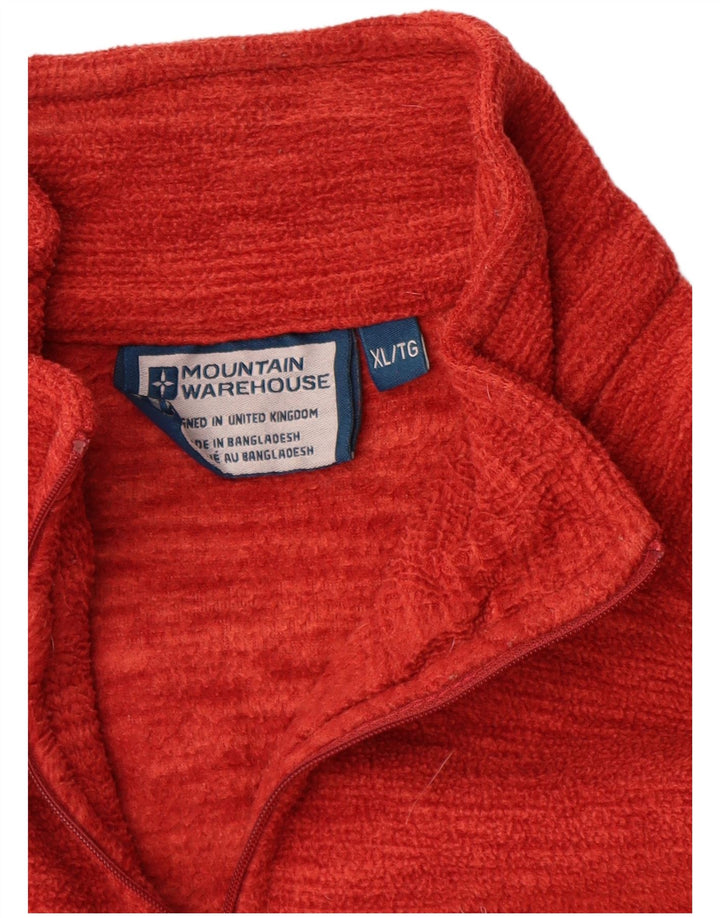 Maglione in pile da uomo con collo con zip Mountain Warehouse XL poliestere arancione