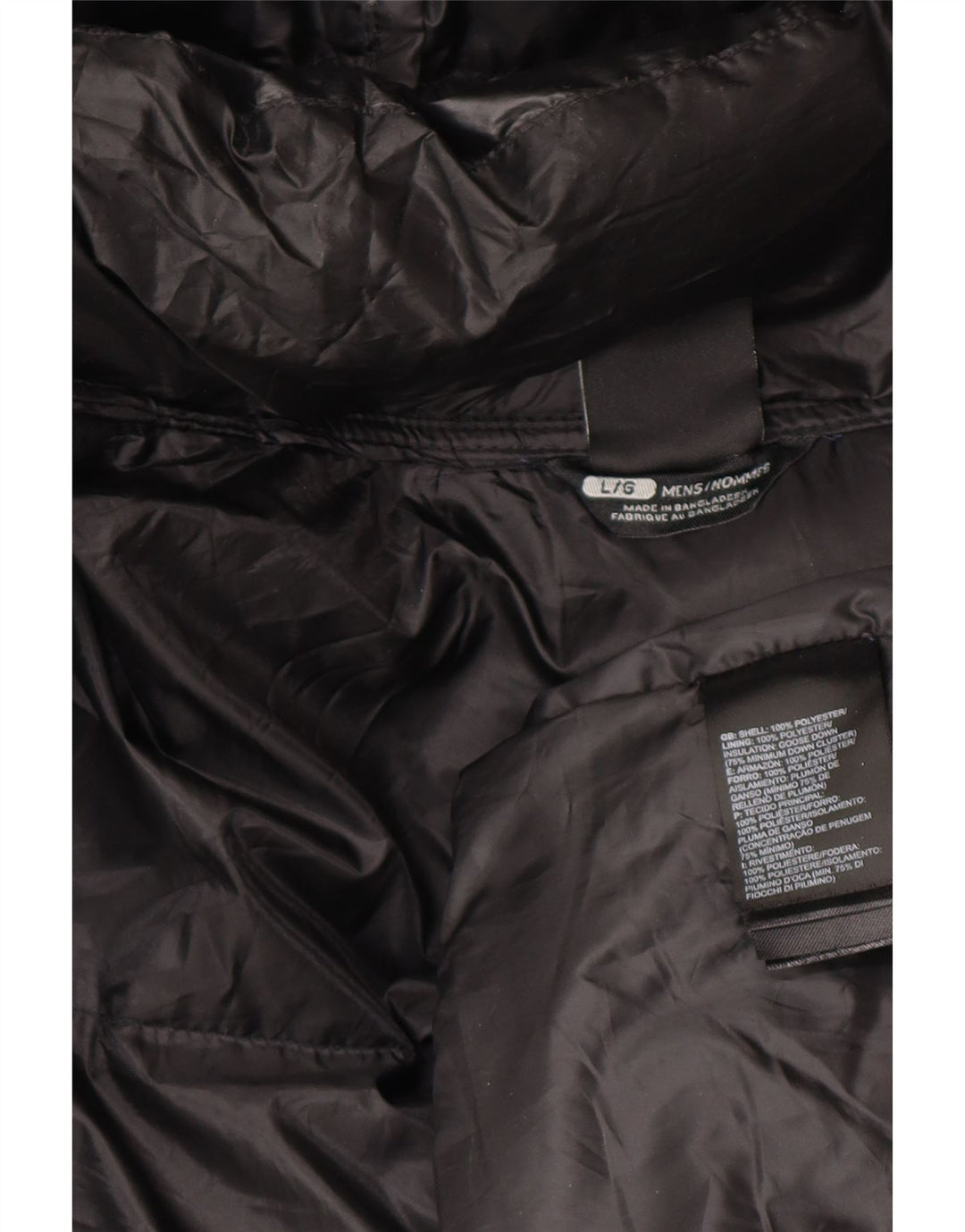 Giacca imbottita con cappuccio da uomo The North Face UK 40 grande poliestere nero