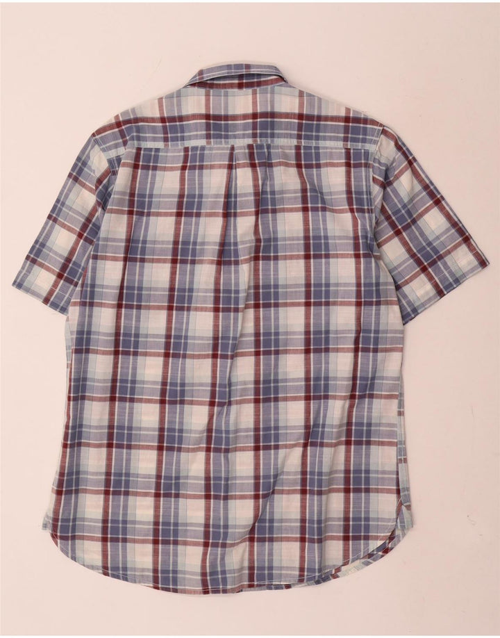 Levi's Camicia a maniche corte da uomo in cotone a quadri blu grandi