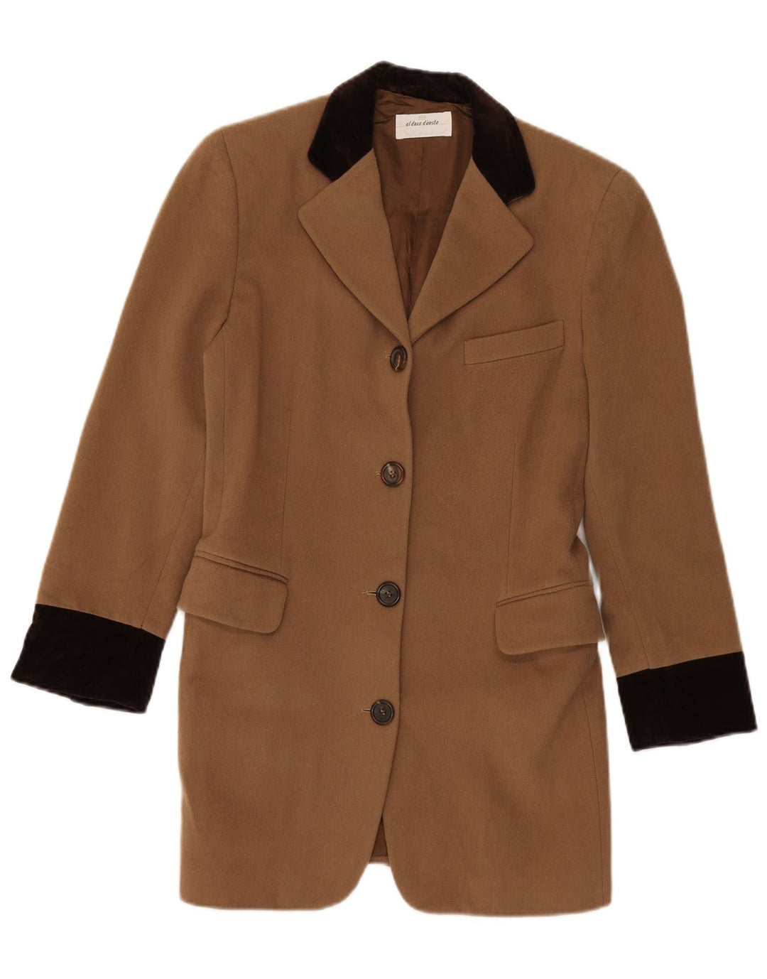 Giacca blazer a 4 bottoni lunga da donna Al Duca D'Aosta IT 40 piccola marrone