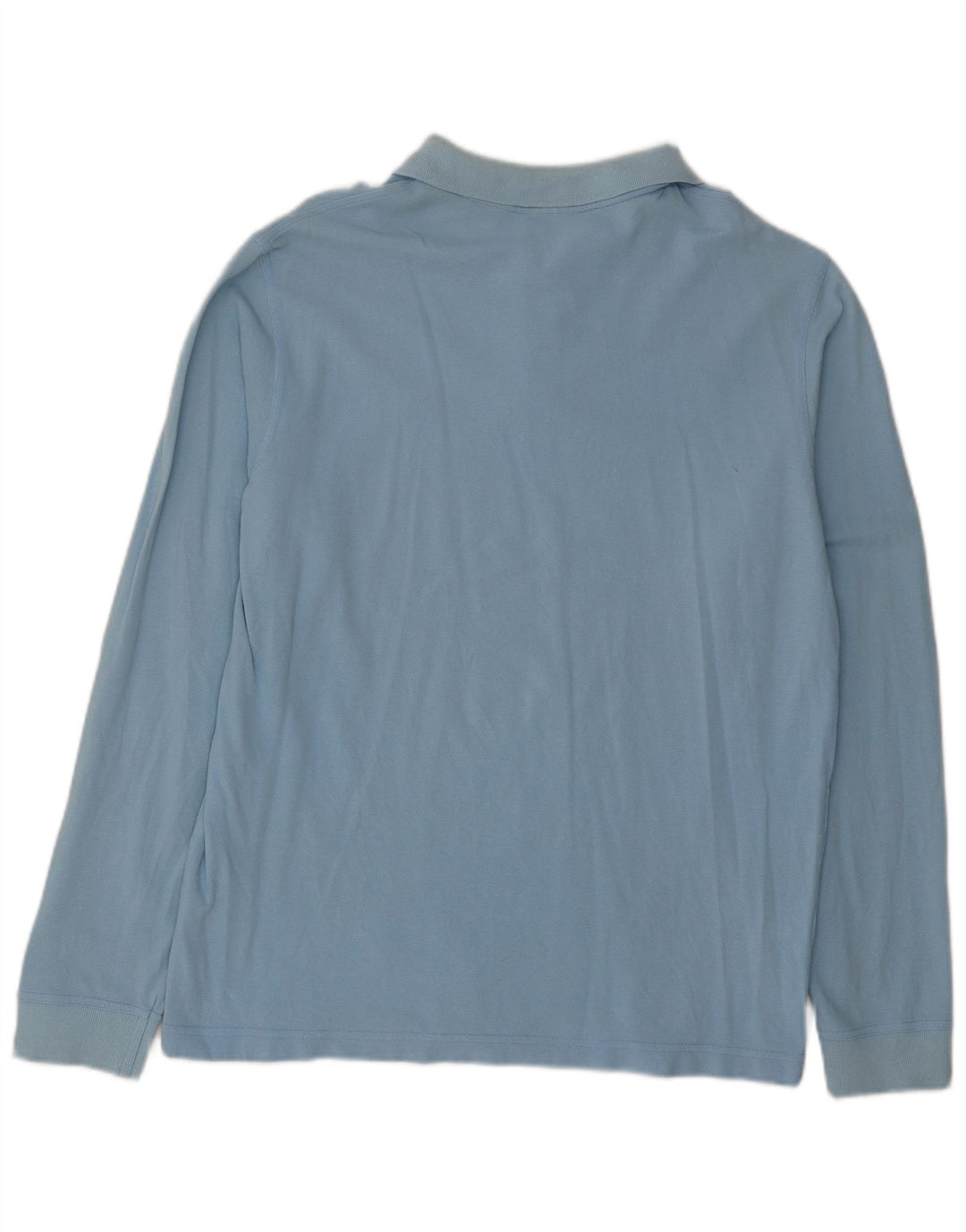 Polo da uomo a maniche lunghe Fila Large in cotone blu