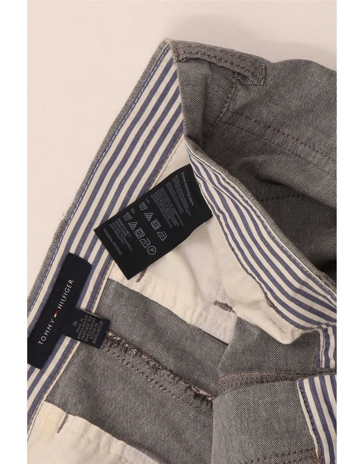 Pantaloncini chino da uomo Tommy Hilfiger W36 grande cotone grigio