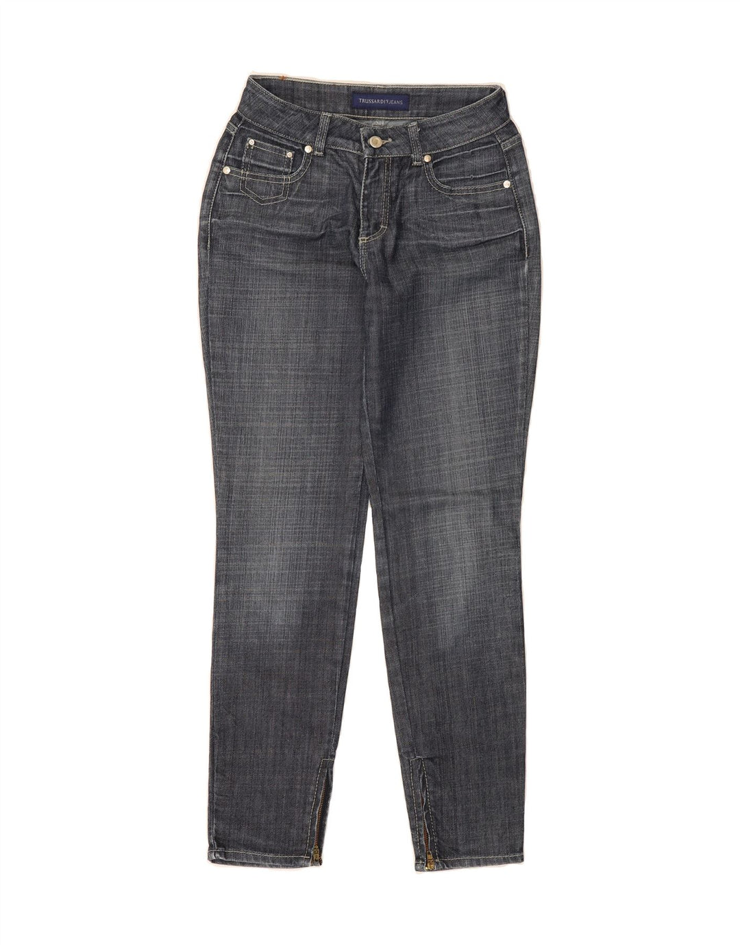 TRUSSARDI Womens Slim Jeans W25 L29 Blue Cotton Vintage Trussardi and Second-Hand Trussardi from Messina Hembry 