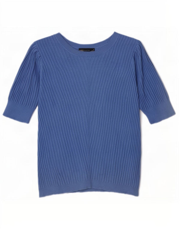 Maglione maglione con scollo a barca da donna Marks & Spencer UK 16 grande blu