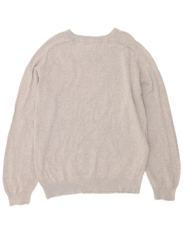 Maglione da uomo con scollo a barca Farah 2XL cotone grigio