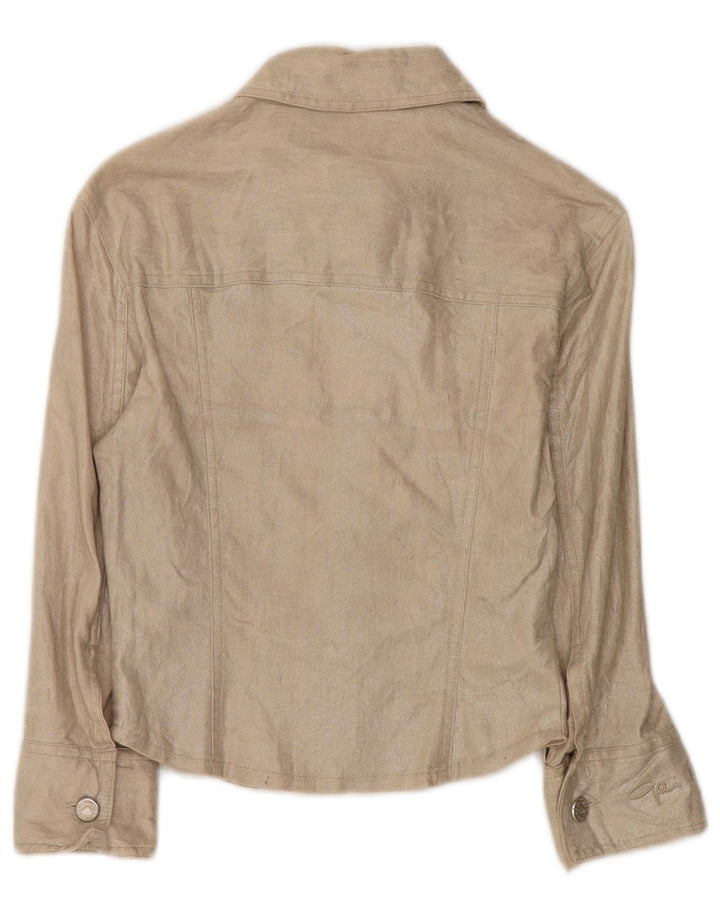 Giubbotto bomber da donna Jegains Mattiolo UK 12 Lino beige medio