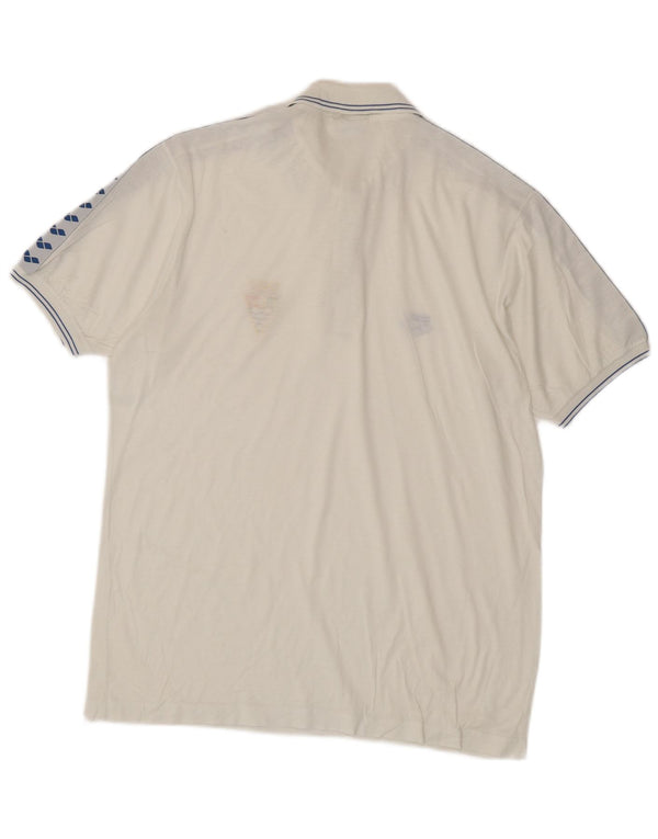 Polo grafica da uomo Arena di colore bianco medio