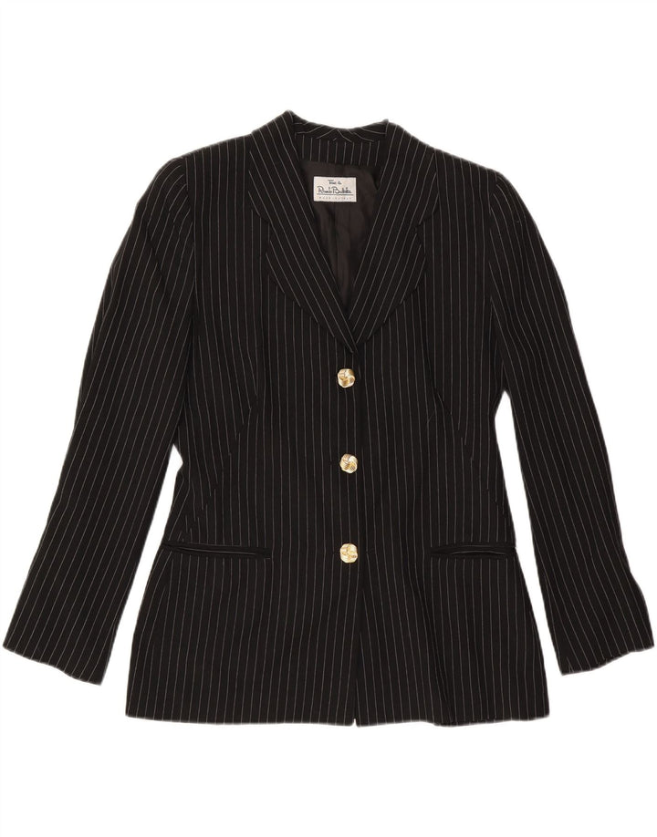 Giacca Blazer 3 Bottoni Donna RENATO BALESTRA IT 46 Gessato Grande Nero