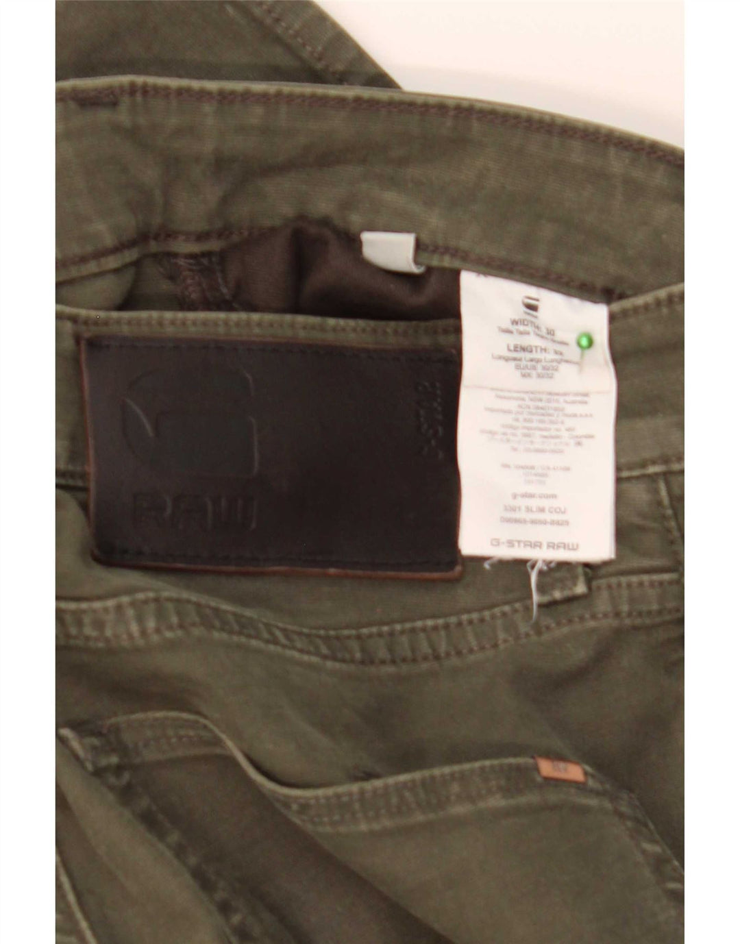 Jeans slim da uomo G-Star W30 L32 cotone kaki