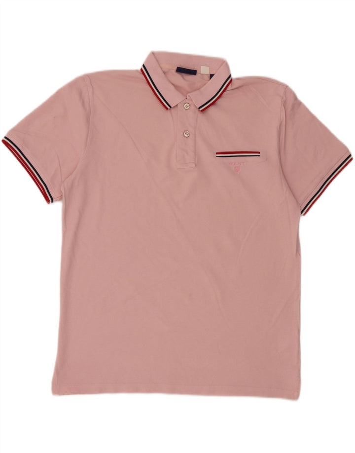 Polo da uomo GANT in cotone rosa medio
