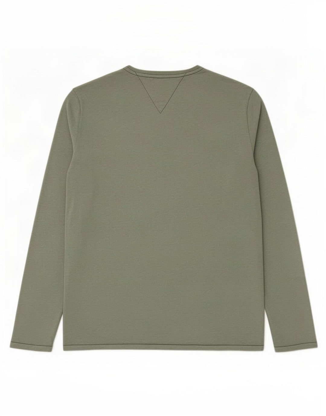 Tommy Hilfiger Top da uomo a maniche lunghe in cotone chiazzato grigio grande