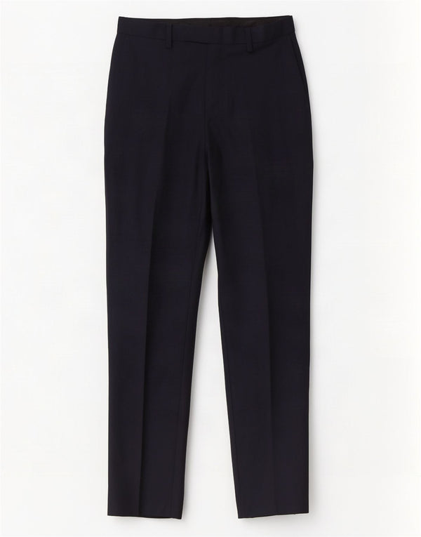Marks & Spencer Mens Slim Fit Casual Trousers W30 L31 Navy Blue Polyester