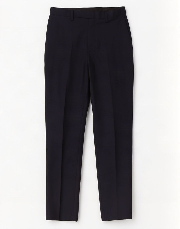 Pantaloni casual slim fit da uomo Marks & Spencer W30 L31 poliestere blu navy