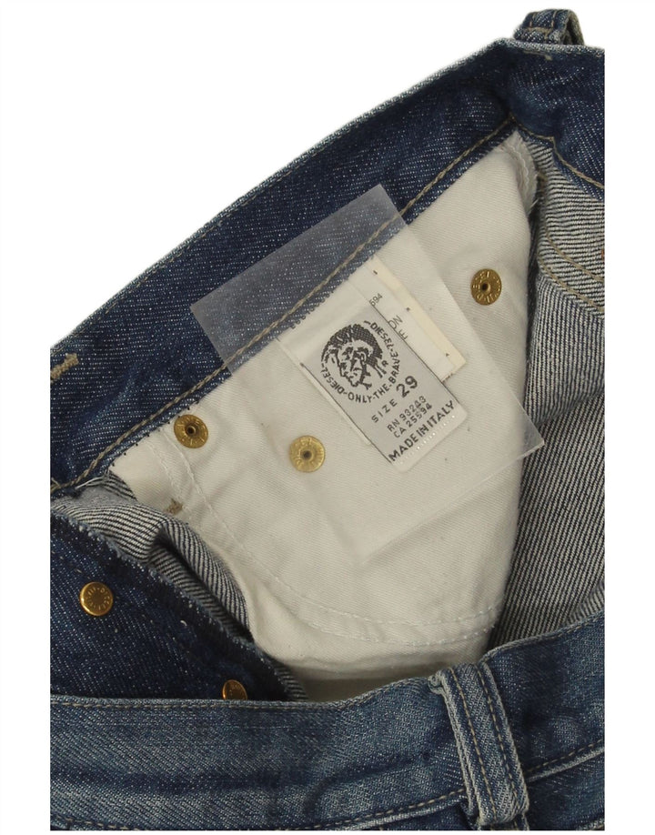 Jeans dritti da uomo Diesel W29 L33 in cotone blu