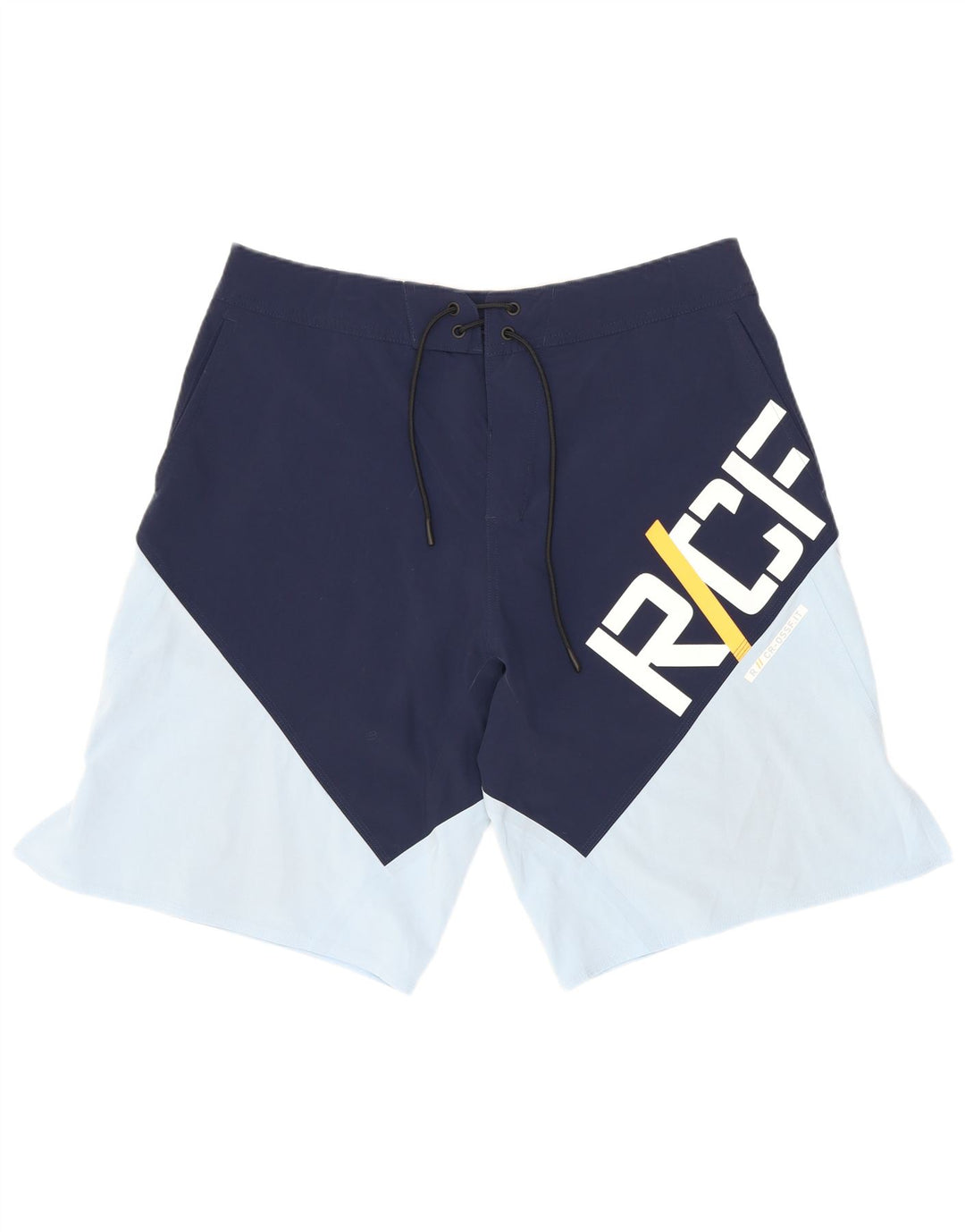 Pantaloncini da bagno grafici da uomo Reebok in nylon color block blu medio