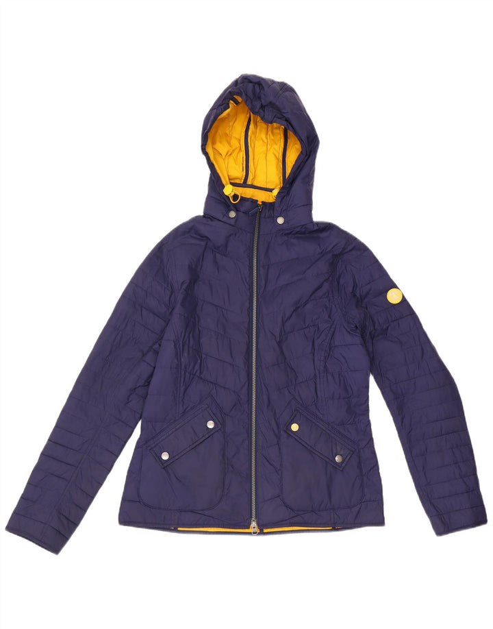 Giacca imbottita con cappuccio da donna Barbour UK 12 medio blu navy