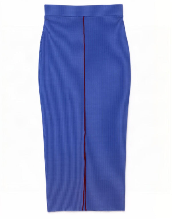 Zara Womens Maxi Pencil Skirt Small W26 Blue Polyester
