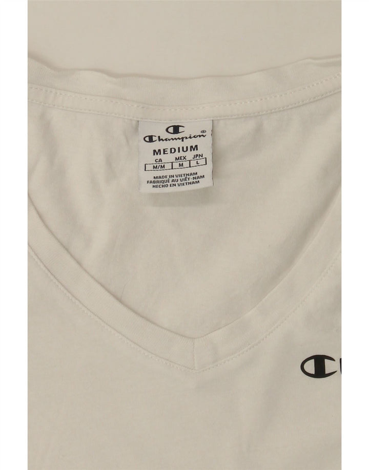 CHAMPION Womens T-Shirt Top UK 12 Medium White Classic Vintage Champion and Second-Hand Champion from Messina Hembry 