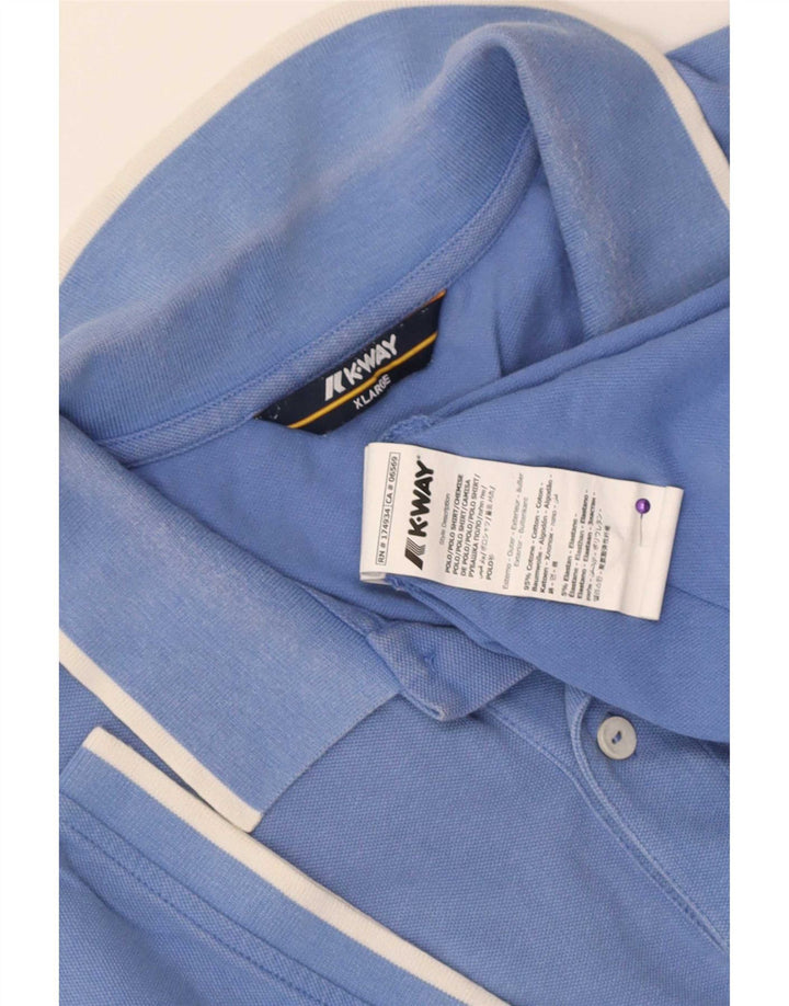 Polo Uomo K-Way XL Cotone Rigato Blu
