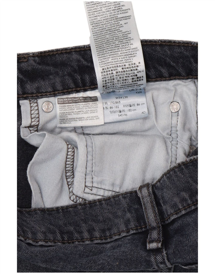 Jeans slim da uomo Levi's W34 L30 in cotone blu navy