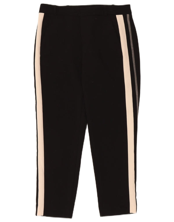 Pantaloni chino slim da donna ZARA piccoli neri color block