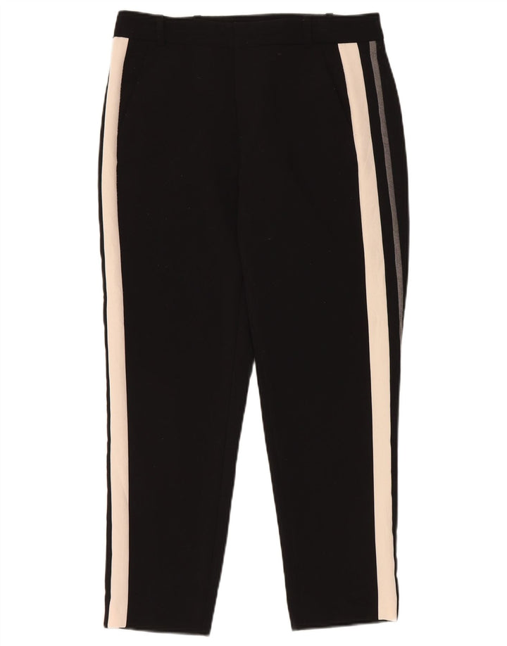 Pantaloni chino slim da donna ZARA piccoli neri color block