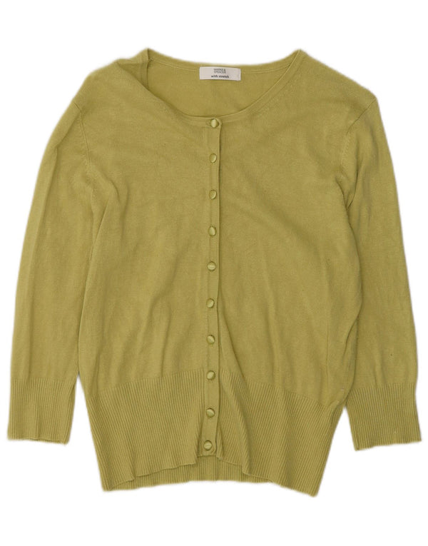 Maglione cardigan con maniche a 3/4 da donna Marks & Spencer UK 14 Verde medio