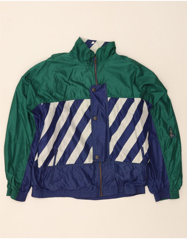 ATHLETA Giacca da ginnastica da donna con grafica Top Jacket UK 22 3XL Verde Colourblock