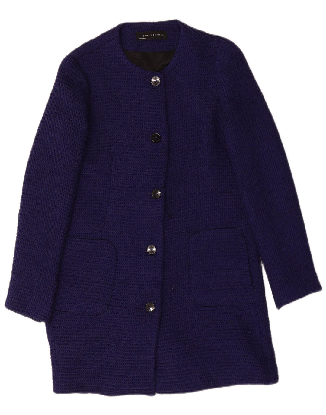 Cappotto Zara da donna UK 10 piccolo blu navy