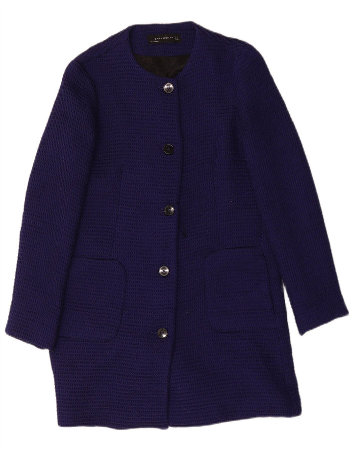 Cappotto Zara da donna UK 10 piccolo blu navy