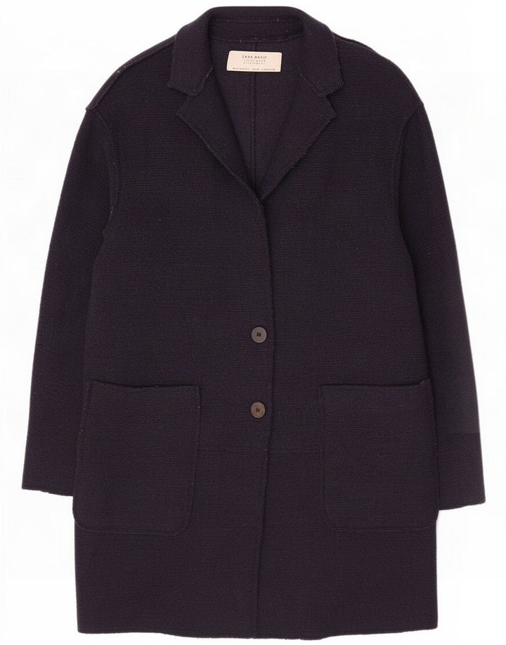 Zara Cappotto da donna UK 14 Medio Blu navy